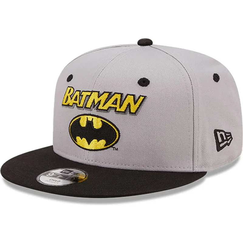 kasketter-flad-gra-snapback-til-barn-9fifty-character-fra-batman-dc-comics-af-new-era
