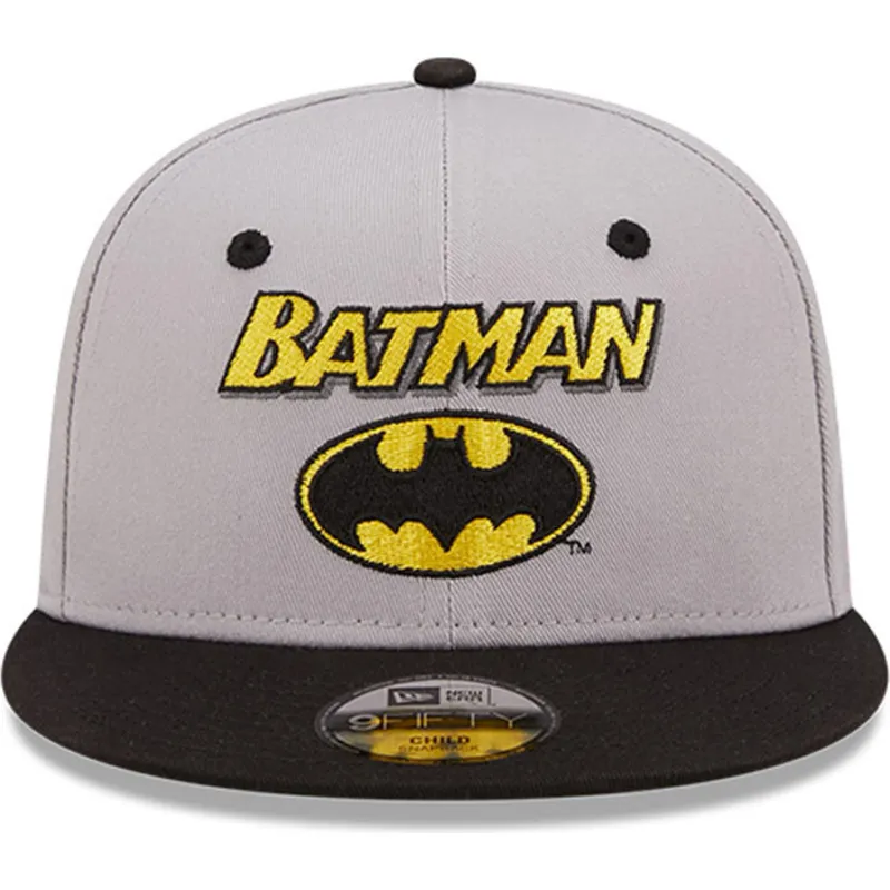 kasketter-flad-gra-snapback-til-barn-9fifty-character-fra-batman-dc-comics-af-new-era