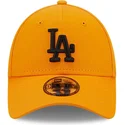 orange-justerbar-buet-kasket-med-sort-logo-9forty-league-essential-los-angeles-dodgers-mlb-fra-new-era