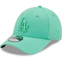 gron-justerbar-buet-kasket-med-gront-logo-9forty-league-essential-los-angeles-dodgers-mlb-fra-new-era