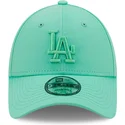 gron-justerbar-buet-kasket-med-gront-logo-9forty-league-essential-los-angeles-dodgers-mlb-fra-new-era