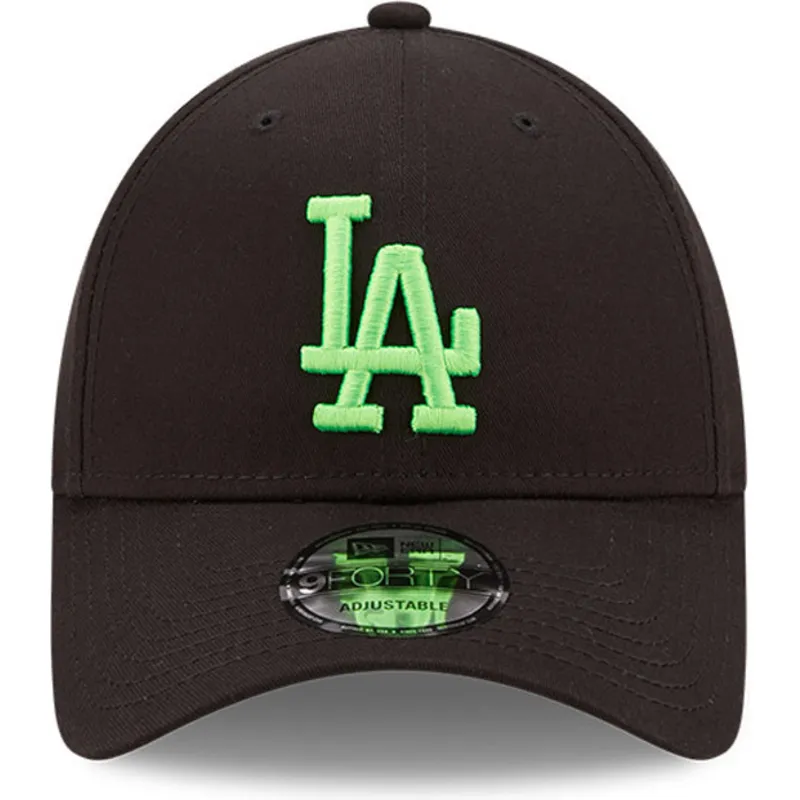 kasketter-buet-sort-justerbar-rem-9forty-neon-pack-fra-los-angeles-dodgers-mlb-af-new-era