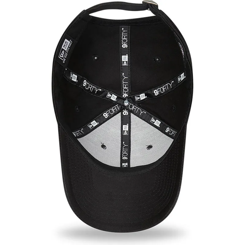 new-era-new-york-yankees-mlb-9forty-neon-pack-sort-justerbar-kasket-med-buet-skygge-og-orange-logo