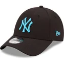 new-era-new-york-yankees-mlb-9forty-neon-pack-sort-justerbar-kasket-med-buet-skygge-og-blat-logo