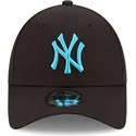 new-era-new-york-yankees-mlb-9forty-neon-pack-sort-justerbar-kasket-med-buet-skygge-og-blat-logo