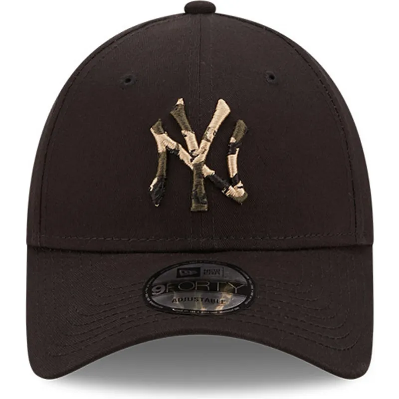 kasketter-buet-sort-justerbar-rem-marron-9forty-camo-infill-fra-new-york-yankees-mlb-af-new-era