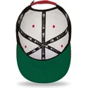 hvid-og-rod-flat-cap-snapback-9fifty-white-crown-fra-chicago-bulls-nba-fra-new-era