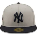 kasketter-flad-gra-tilpasset-59fifty-parche-lateral-fra-new-york-yankees-mlb-af-new-era