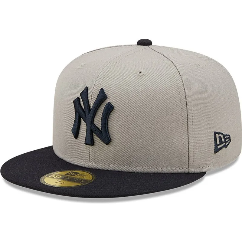 kasketter-flad-gra-tilpasset-59fifty-parche-lateral-fra-new-york-yankees-mlb-af-new-era kasketter-flad-gra-tilpasset-59fifty-parche-lateral-fra-new-york-yankees-mlb-af-new-era