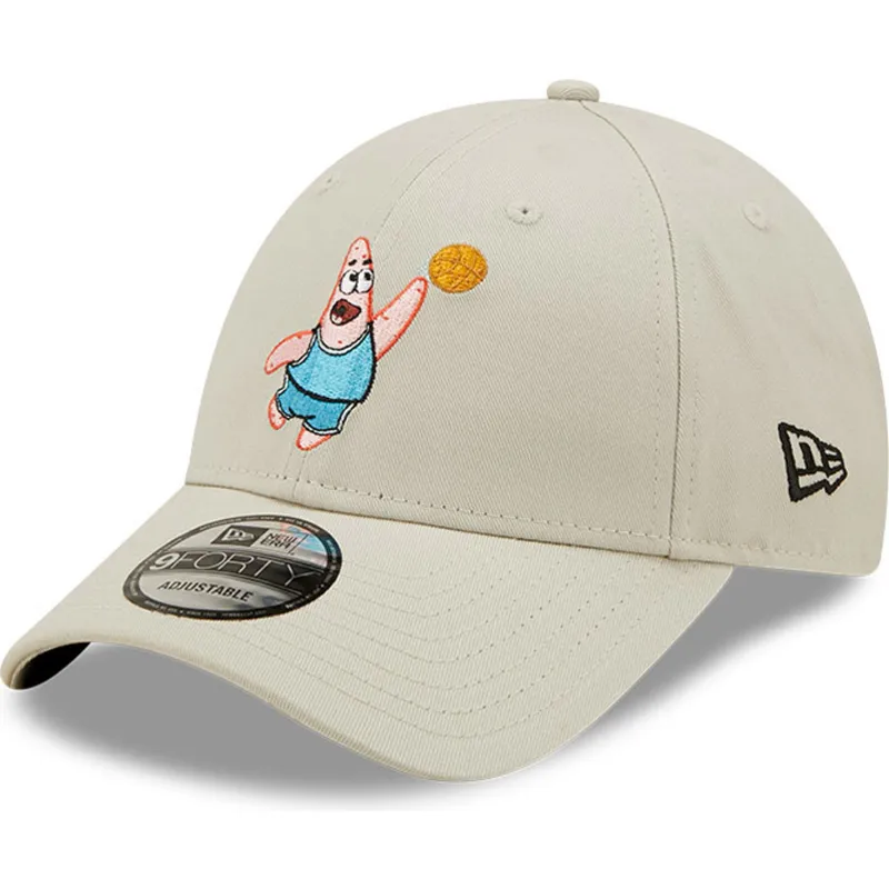 kasketter-buet-beige-justerbar-rem-9forty-sporty-fra-patricio-estrella-bob-esponja-af-new-era
