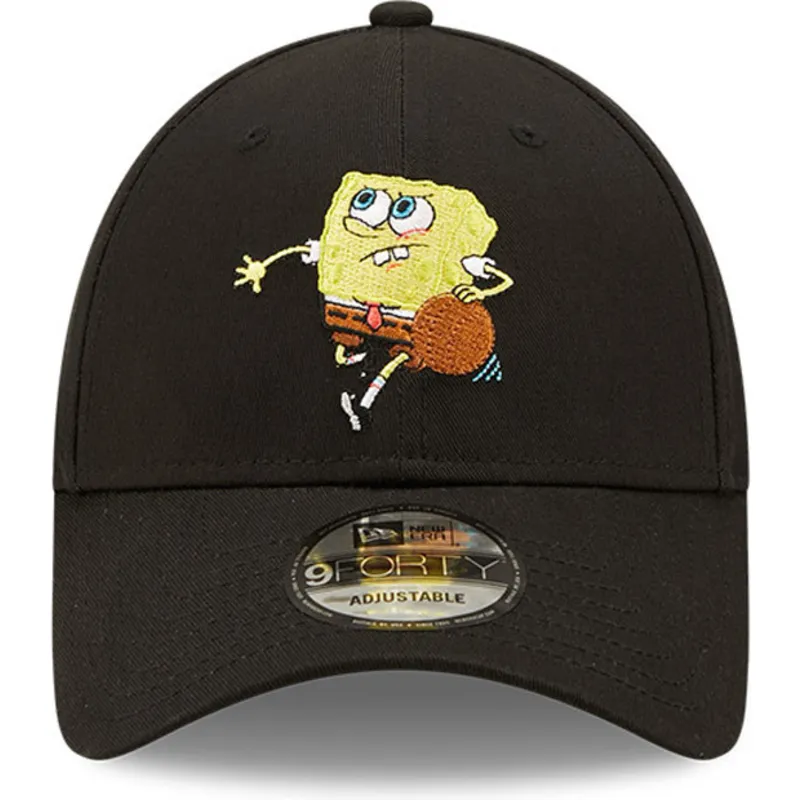 kasketter-buet-sort-justerbar-rem-9forty-sporty-fra-bob-esponja-af-new-era