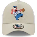 kasketter-buet-beige-snapback-a-frame-sporty-fra-patricio-estrella-bob-esponja-af-new-era