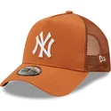 kasketter-buet-brun-snapback-a-frame-tonal-mesh-fra-new-york-yankees-mlb-af-new-era