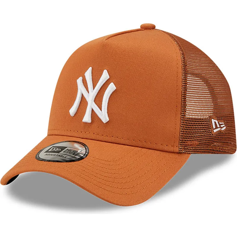 kasketter-buet-brun-snapback-a-frame-tonal-mesh-fra-new-york-yankees-mlb-af-new-era