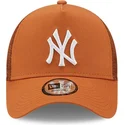 kasketter-buet-brun-snapback-a-frame-tonal-mesh-fra-new-york-yankees-mlb-af-new-era