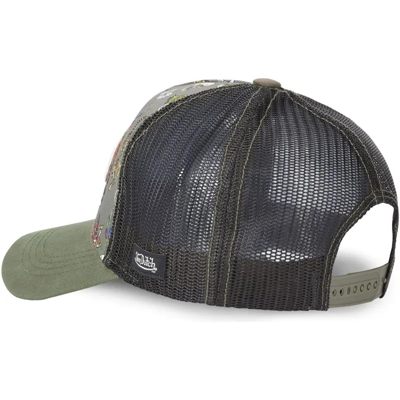 gron-og-sort-trucker-kasket-tattoo-tat-k-fra-von-dutch