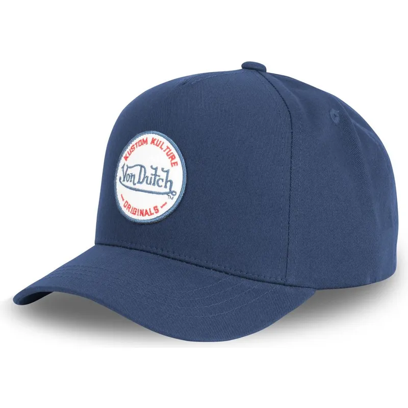 kasketter-buet-marinebla-snapback-af-von-dutch
