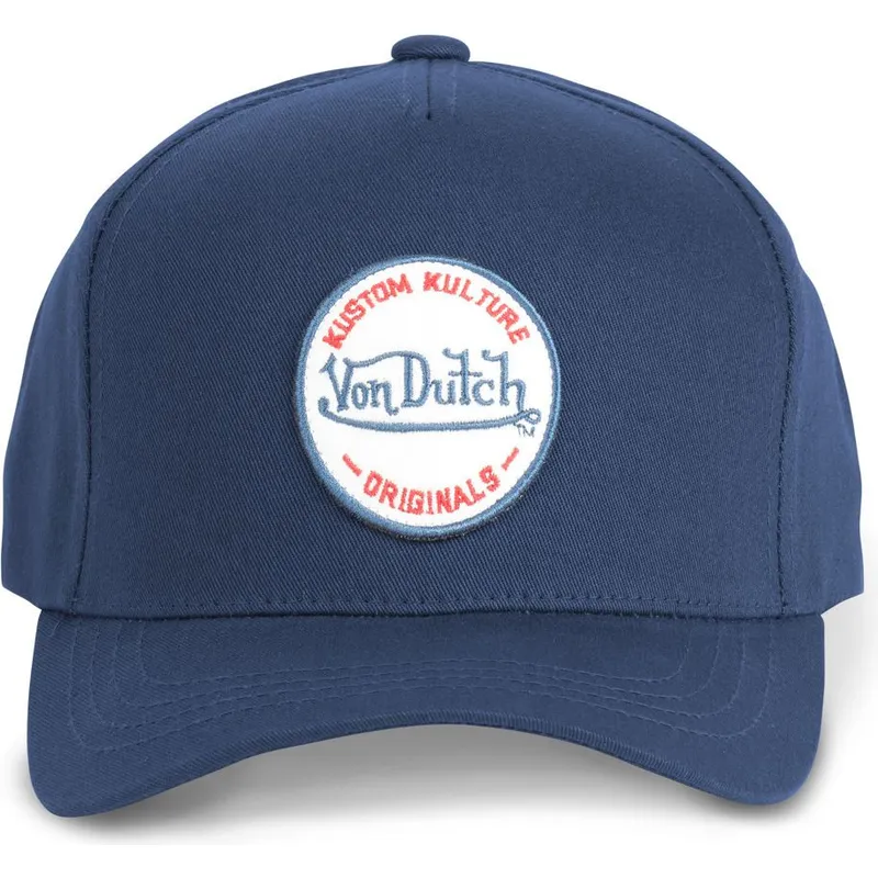 kasketter-buet-marinebla-snapback-af-von-dutch