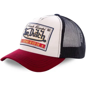 Hvid, marineblå og rød trucker-kasket Legends Never Die CAS WB07 fra Von Dutch