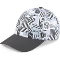 puma-academy-justerbar-sort-og-hvid-buet-kasket