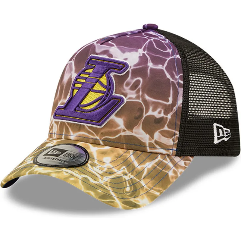 kasketter-buet-multicolor-snapback-a-frame-summer-city-fra-los-angeles-lakers-nba-af-new-era