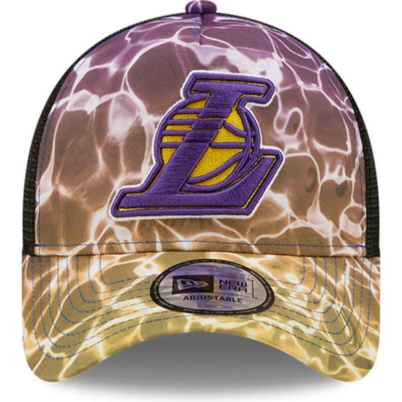 kasketter-buet-multicolor-snapback-a-frame-summer-city-fra-los-angeles-lakers-nba-af-new-era