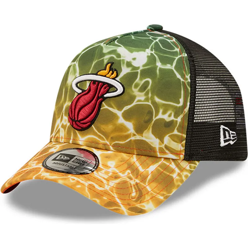 kasketter-buet-multicolor-snapback-a-frame-summer-city-fra-miami-heat-nba-af-new-era