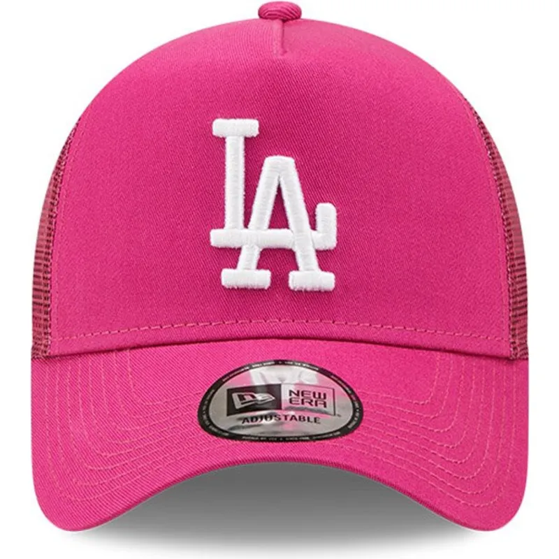 kasketter-buet-rosa-snapback-a-frame-tonal-mesh-fra-los-angeles-dodgers-mlb-af-new-era