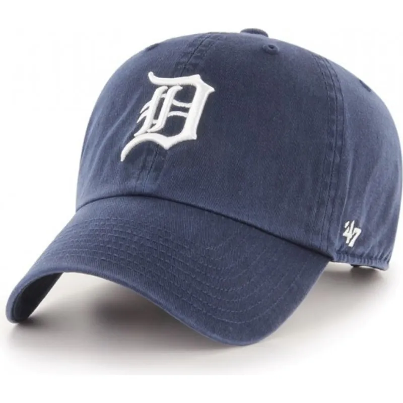 kasketter-buet-marinebla-justerbar-rem-fra-detroit-tigers-mlb-af-47-brand