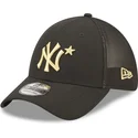sort-justerbar-trucker-kasket-med-guldlogo-39thirty-all-star-game-fra-new-york-yankees-mlb-af-new-era