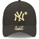 sort-justerbar-trucker-kasket-med-guldlogo-39thirty-all-star-game-fra-new-york-yankees-mlb-af-new-era