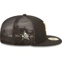 sort-justerbar-trucker-kasket-med-flad-skygge-og-guldfarvet-logo-59fifty-all-star-game-los-angeles-dodgers-mlb-fra-new-era