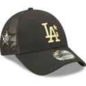 sort-trucker-kasket-med-gyldent-logo-9forty-all-star-game-fra-los-angeles-dodgers-mlb-fra-new-era