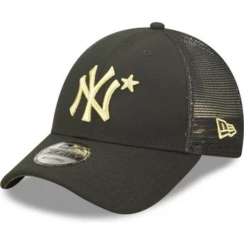 New Era Golden Logo 9FORTY All Star Game New York Yankees MLB Black Trucker Hat