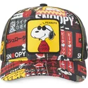 kasketter-buet-sort-snapback-snoopy-jordnodder-af-capslab