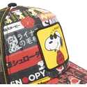 kasketter-buet-sort-snapback-snoopy-jordnodder-af-capslab