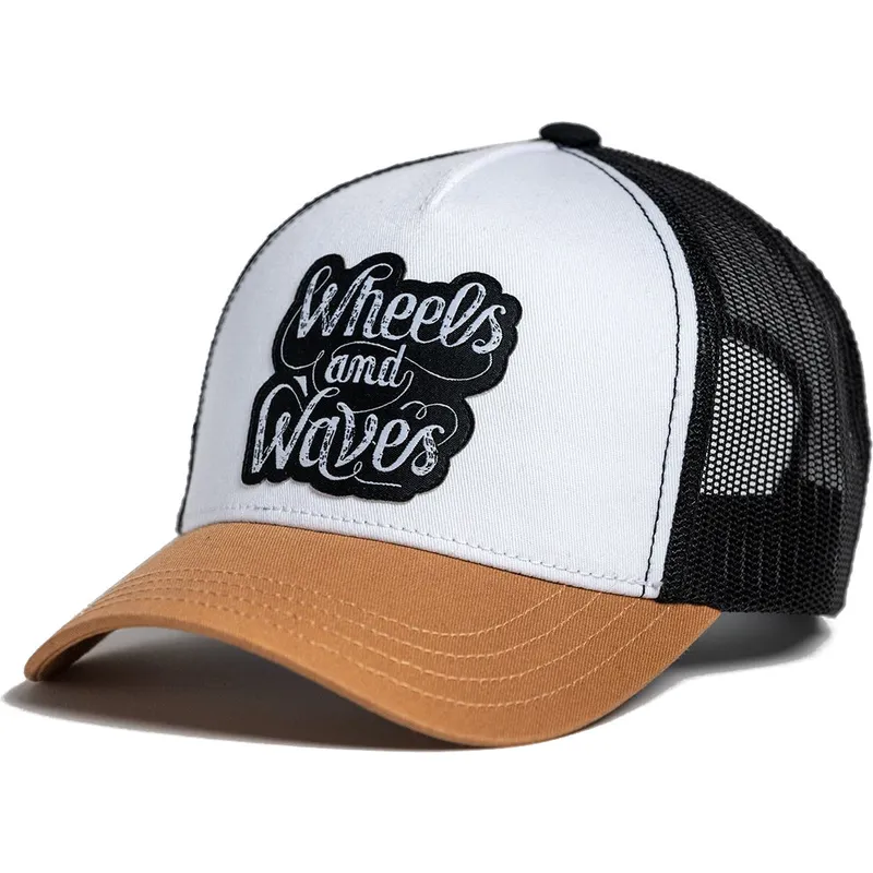 hvid-sort-og-brun-trucker-kasket-high-rider-ww16-fra-wheels-and-waves