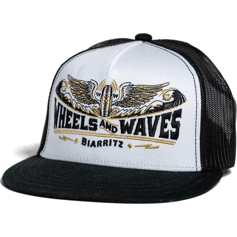 flad-trucker-kasket-hvid-og-sort-spitfire-black-ww18-fra-wheels-and-waves