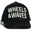 sort-buet-snapback-kasket-classic-ww22-fra-wheels-and-waves