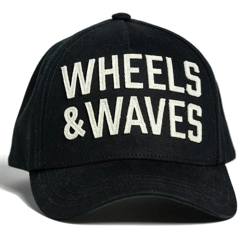 sort-buet-snapback-kasket-classic-ww22-fra-wheels-and-waves