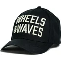 sort-buet-snapback-kasket-classic-ww22-fra-wheels-and-waves