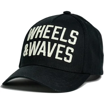 sort-buet-snapback-kasket-classic-ww22-fra-wheels-and-waves