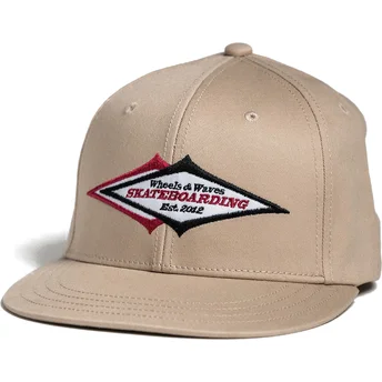 Beige flat cap snapback Skateboarding WW24 fra Wheels And Waves
