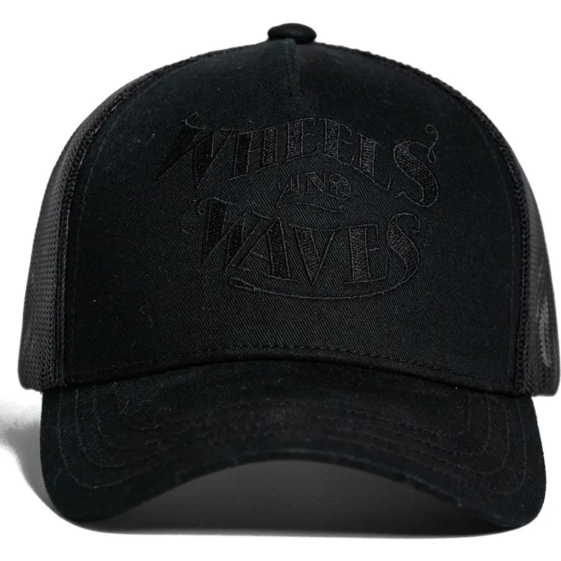 kasketter-buet-sort-snapback-af-wheels-and-waves