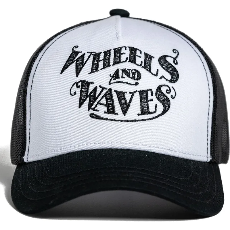 hvid-og-sort-trucker-kasket-nuts-bw-ww26-fra-wheels-and-waves