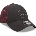 sort-og-rod-justerbar-9forty-esports-grand-prix-mercedes-formel-1-kasket-fra-new-era
