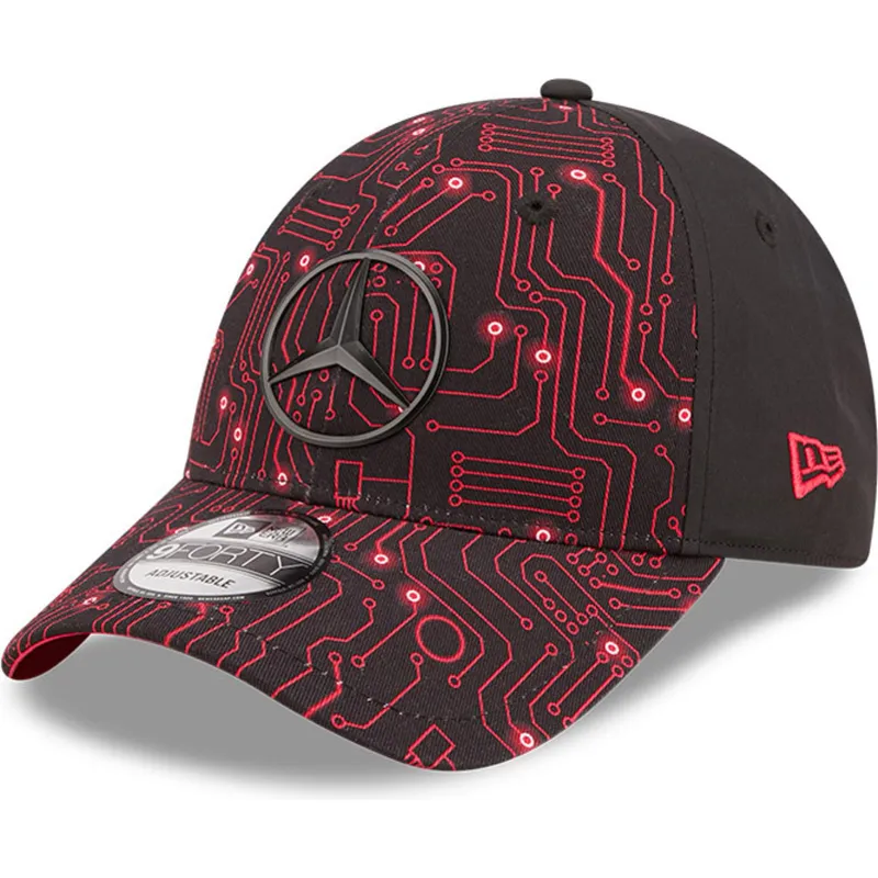 kasketter-buet-rod-justerbar-rem-9forty-esports-grand-prix-fra-mercedes-formula-1-af-new-era kasketter-buet-rod-justerbar-rem-9forty-esports-grand-prix-fra-mercedes-formula-1-af-new-era