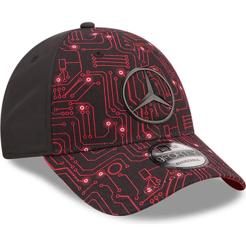 kasketter-buet-rod-justerbar-rem-9forty-esports-grand-prix-fra-mercedes-formula-1-af-new-era kasketter-buet-rod-justerbar-rem-9forty-esports-grand-prix-fra-mercedes-formula-1-af-new-era