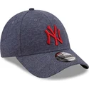 gra-justerbar-buet-kasket-med-rodt-logo-9forty-jersey-essential-af-new-york-yankees-mlb-fra-new-era