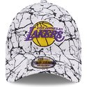 new-era-curved-brim-9forty-marble-los-angeles-lakers-nba-white-adjustable-cap